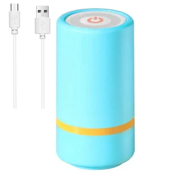 Портативный USB-аккумуляторный ручной мини-уплотнитель для сумок, удобный для переноски С 10 пакетами синего цвета