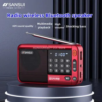 Sansui F33 Ретро Радио Беспроводной Bluetooth Динамик Портативный Стерео Сабвуфер Мини Подключаемый Walkm all band Mp3 Музыкальный Плеер