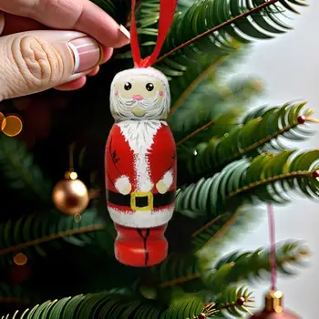 3D Забавный кулон Санта Экологичная Рождественская елка Ручной работы Причудливое украшение Декоративный Многофункциональный Забавный Санта