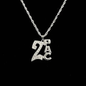 Модное серебристо-рок-ожерелье в стиле хип-хоп со знаком PAC, ожерелье с подвеской, мужские и женские украшения, подарок