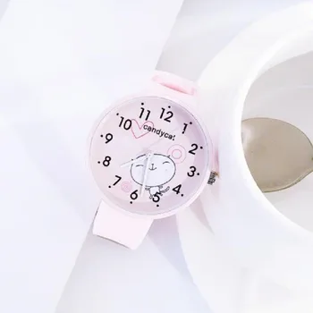 горячие часы в стиле распродажи женские часы розовые студенческие часы простой конфетный силиконовый ремешок relogio feminino