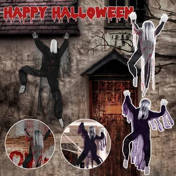 Украшение в виде Безликого призрака на Хэллоуин, Страшное Привидение на стене для скалолазания, для декора дома с привидениями на Хэллоуин, реквизит для вечеринки
