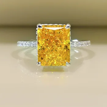 Легкое роскошное кольцо Colorful Treasure S925 из стерлингового серебра с позолотой и бриллиантом для женской моды, высококачественные ювелирные изделия