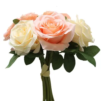 8 Головок роз, искусственные цветы из шелка, модные розы, пионы, искусственные цветы Flores Artificiales, искусственные цветы для свадебного украшения