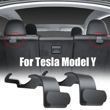 2шт Крючки для Багажника Автомобиля Tesla Model Y Крючок Для Задних Сидений Органайзеры Для Багажника Вешалка Для Хранения Багажника Крюк Аксессуары Для Интерьера Авто