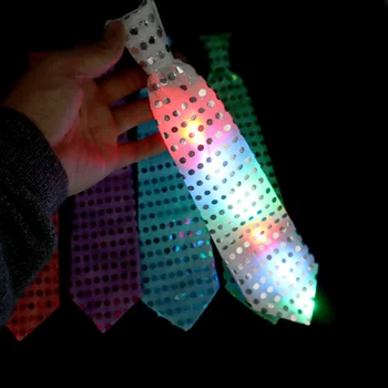 1 шт. Светодиодные галстуки, загорающиеся галстуки для детей, блестящие галстуки для вечеринки, рейв-фестиваля, Хэллоуина