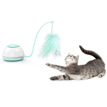 Интерактивная игрушка-палочка с электроприводом, электронная игрушка для домашних животных с автоматическими упражнениями, 4 режима для кошек