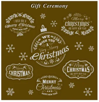 Обложка из матовой пленки, Рождественский самоклеящийся подарок, наклейка для украшения подарка, бронзирующая серебряная подарочная коробка, герметизирующая паста