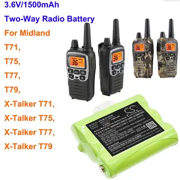 Аккумулятор двусторонней радиосвязи OrangeYu 1500 мАч BATT10, AVP13 для Midland X-Talker T71, X-Talker T75, X-Talker T77, X-Talker T79