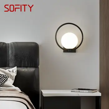 ULANI Современный настенный светильник из черной латуни, светодиодный Винтажный креативный светильник-бра для дома, кровати, гостиной.