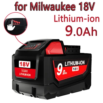 Новый Литий-ионный аккумулятор Milwaukee 18V 9Ah, для Электроинструмента 48-11-1815 48-11-1850 Сменная Аккумуляторная Батарея