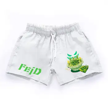 Шорты с принтом рэпера Feid Ferxxo, Летние мужские повседневные короткие брюки в стиле хип-хоп, уличная одежда, брюки за три цента, Быстросохнущие пляжные брюки