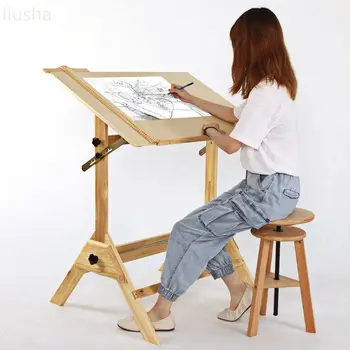 Деревянный стол для рисования, инженерный стол для рисования, станковая живопись, архитектурная плита, стол для рисования, стол для эскизов