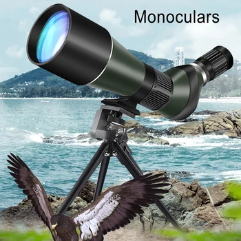 Портативный бинокль 10-60X HD, профессиональный монокулярный телескоп дальнего действия с низким уровнем ночного видения для кемпинга, наблюдения за птицами