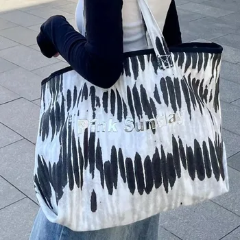 Модная женская сумка-тоут Эстетическая Литературная Большая вместительная хлопчатобумажная сумка для покупок Advanced Luxury Designer Bag