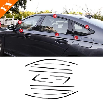 Для Honda Accord 11-го поколения 2023-2024 Аксессуары Защитная пластина для отделки стекол автомобиля из нержавеющей стали, защита от ударов/пыли, Декоративная крышка