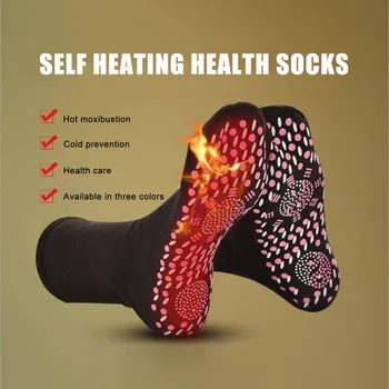 Самонагревающиеся терапевтические магнитные носки, теплые толстые трикотажные носки для экипажа, мягкие носки для женщин, девочек, подростков, повседневная одежда, распродажа