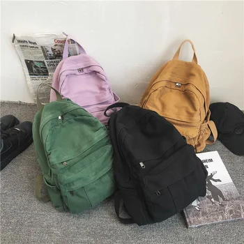 Корейская версия рюкзака для старшеклассников в стиле ретро большой емкости literary youth simple