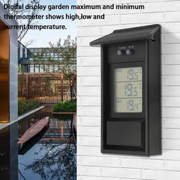 Цифровой термометр Домашний монитор температуры в помещении и на улице -20 ~ 50 ℃ Максимальный и минимальный термометр для садовой теплицы