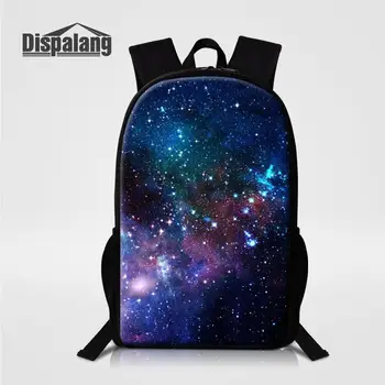 3D Печать 16-дюймовый рюкзак с космическим рисунком Galaxy Universe Школьная сумка Нестандартного дизайна для мальчиков и девочек Модная сумка для книг Детская школьная сумка