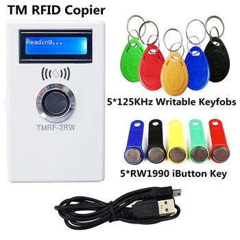 TM RFID Копировальный аппарат Дубликатор Ручной RW1990 TM1990 TM1990B Ibutton DS-1990A iButton 125 кГц EM4305 T5577 EM4100 TM Кард-ридер
