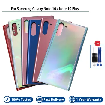 Высококачественная задняя крышка корпуса аккумулятора для Samsung Galaxy Note10 Note 10 Plus Запасные части задней крышки корпуса задней двери
