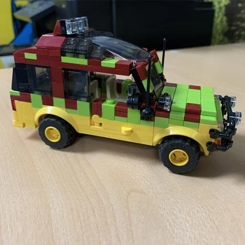 Gobricks MOC Park Tour Vehicle Explorer Автомобильный Набор Строительных Блоков Jurassicated Forest Patrol Vehicle Education Brick Toys Детский Подарок