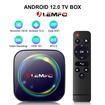 LEMFO H8S Smart TV Box Android 12 Allwinner H618 6K HDR10 Телеприставка Android 12,0 TV Box Двойной WiFi медиаплеер 4 ГБ 64 ГБ