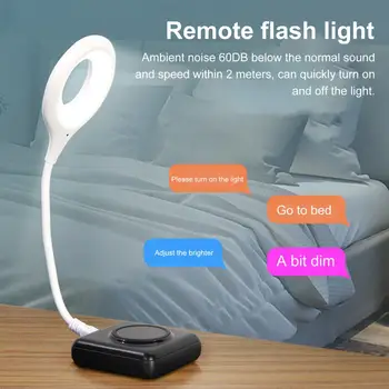 USB Лампа Для чтения С Регулируемой Яркостью Голосового Управления Подсветка Plug-and-Play ABS Ночник Гибкая Светодиодная Лампа с питанием от USB для дома