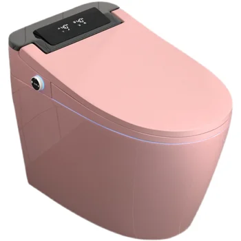 Цветной Умный Туалет Встроенный Автоматический Безводный Ограничитель давления Дистанционное управление Электрическим голосовым туалетом