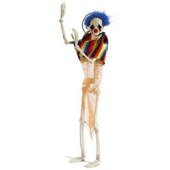 Украшения в виде скелета клоуна, макет сцены Хэллоуина, Реквизит для украшения внутреннего дворика Дома с привидениями