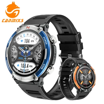 Canmixs Смарт-часы Мужские Компас Bluetooth Часы для звонков Монитор здоровья Спортивный Фитнес-трекер Водонепроницаемые Умные часы женские