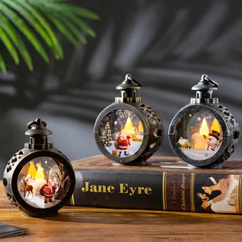 Художественные украшения, Рождественские украшения для дома, светодиодные свечи, Круглая Рождественская елка, подвесные светильники, Подарок на Новый год