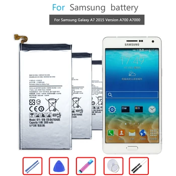 Аккумулятор мобильного телефона для Samsung Galaxy A7 2015 SM-A700F SM-A700FD SM-A700S SM-A700L SM-A700 Аккумулятор EB-BA700ABE 2600 мАч